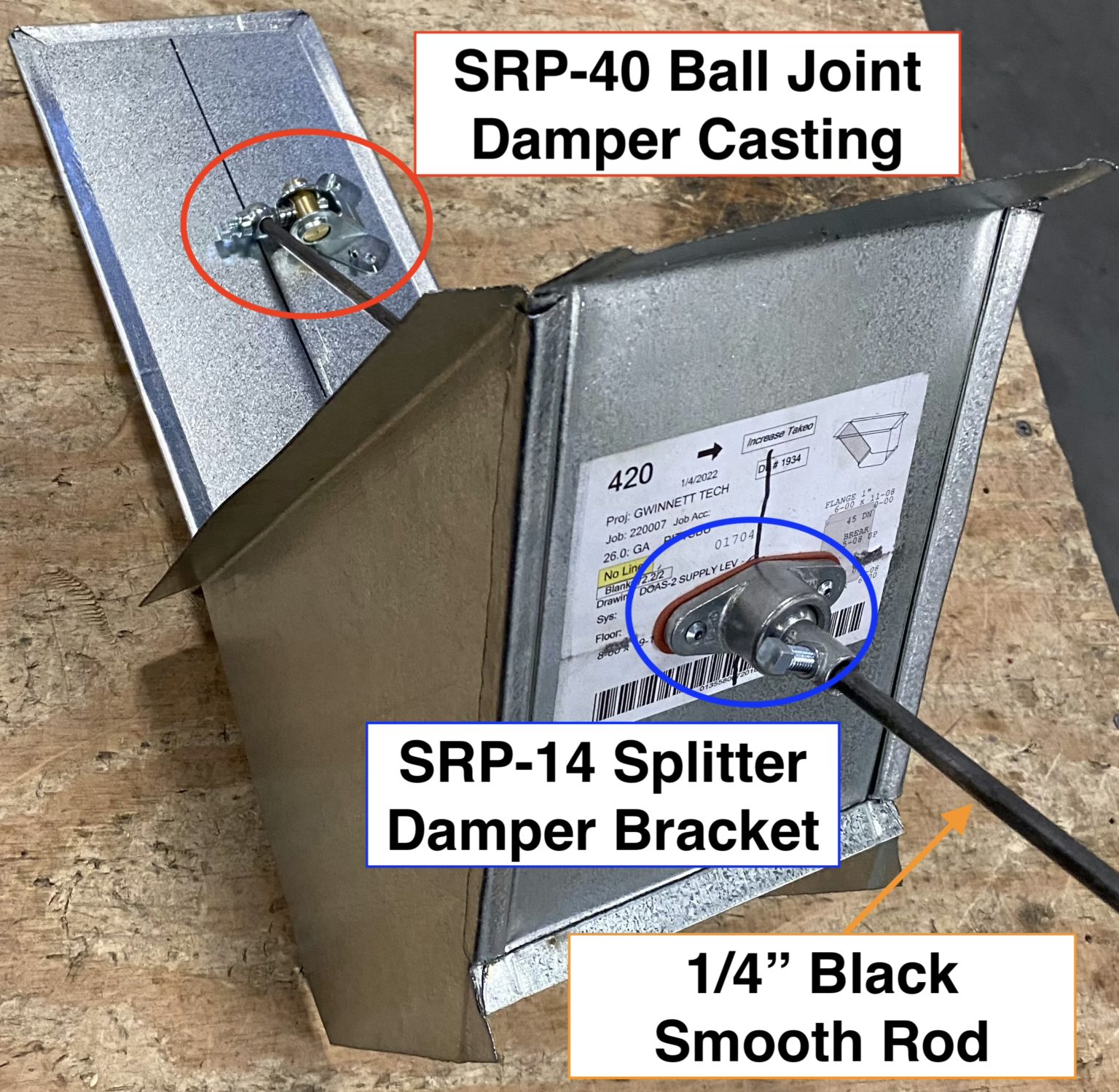 Splitter Damper Bracket And Ball Joint Damper Casting Conklin Metal Industries 7677